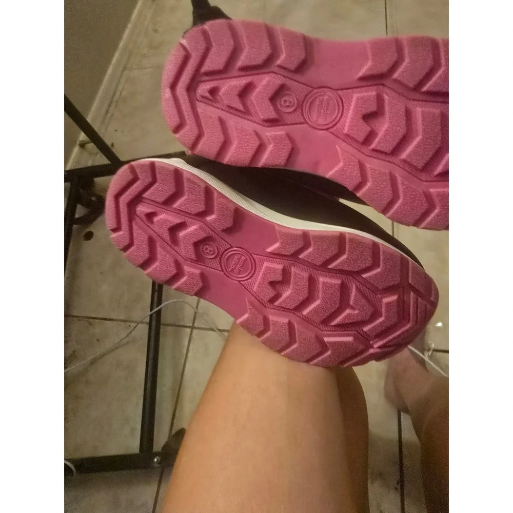 Wonder Nation Girls Size 8 Pink Snow Boots Fleece Lined Winter